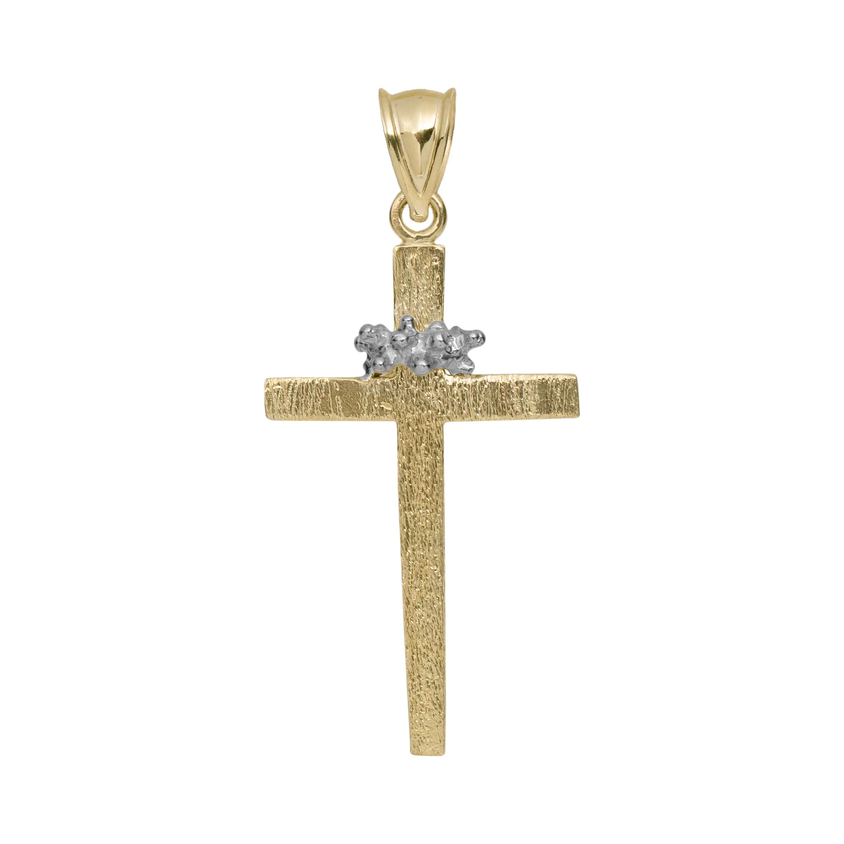 Reversible Cross Pendant 10K Solid Yellow Gold