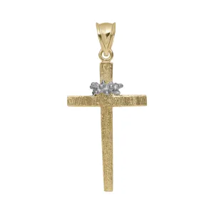 Reversible Cross Pendant 10K Solid Yellow Gold