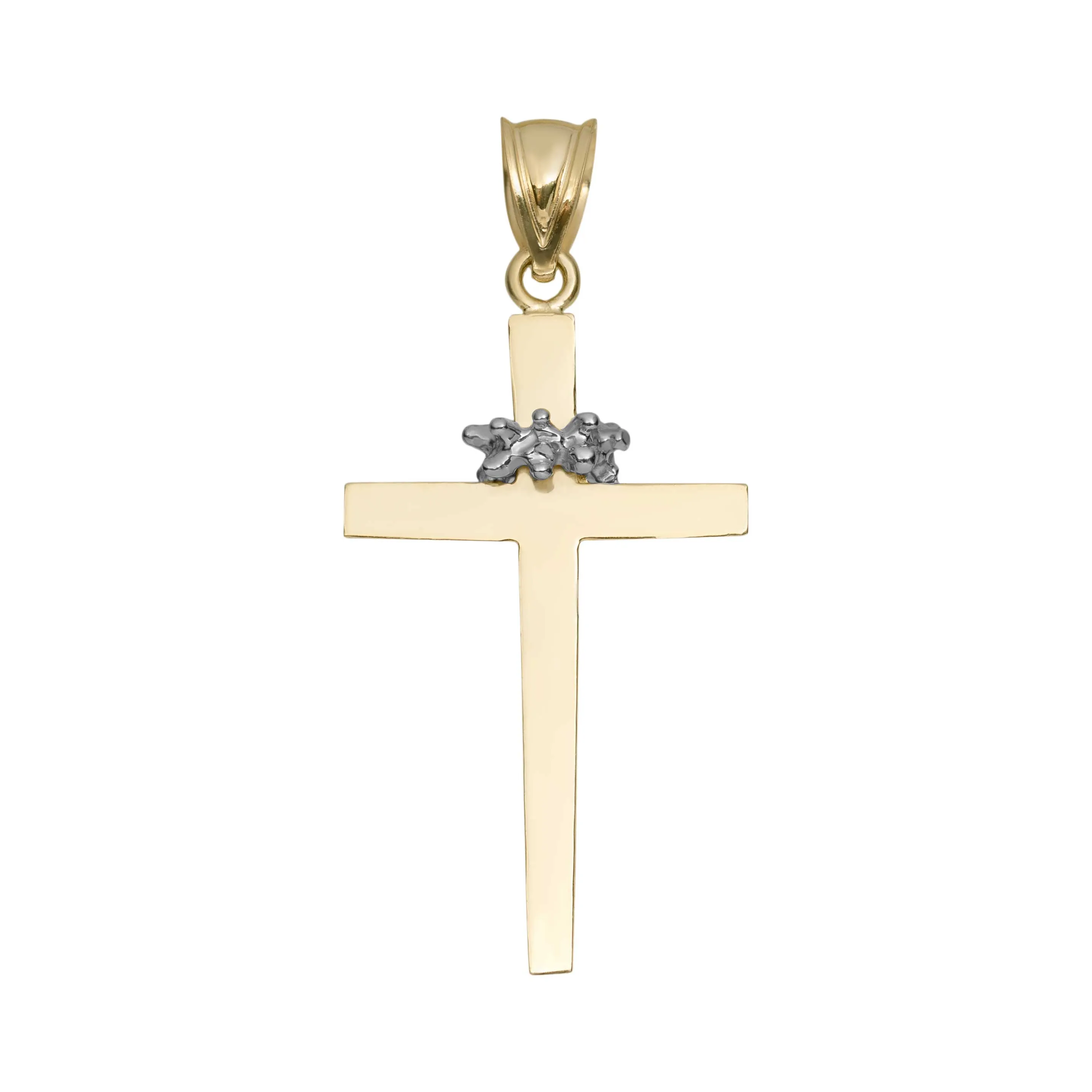 Reversible Cross Pendant 10K Solid Yellow Gold