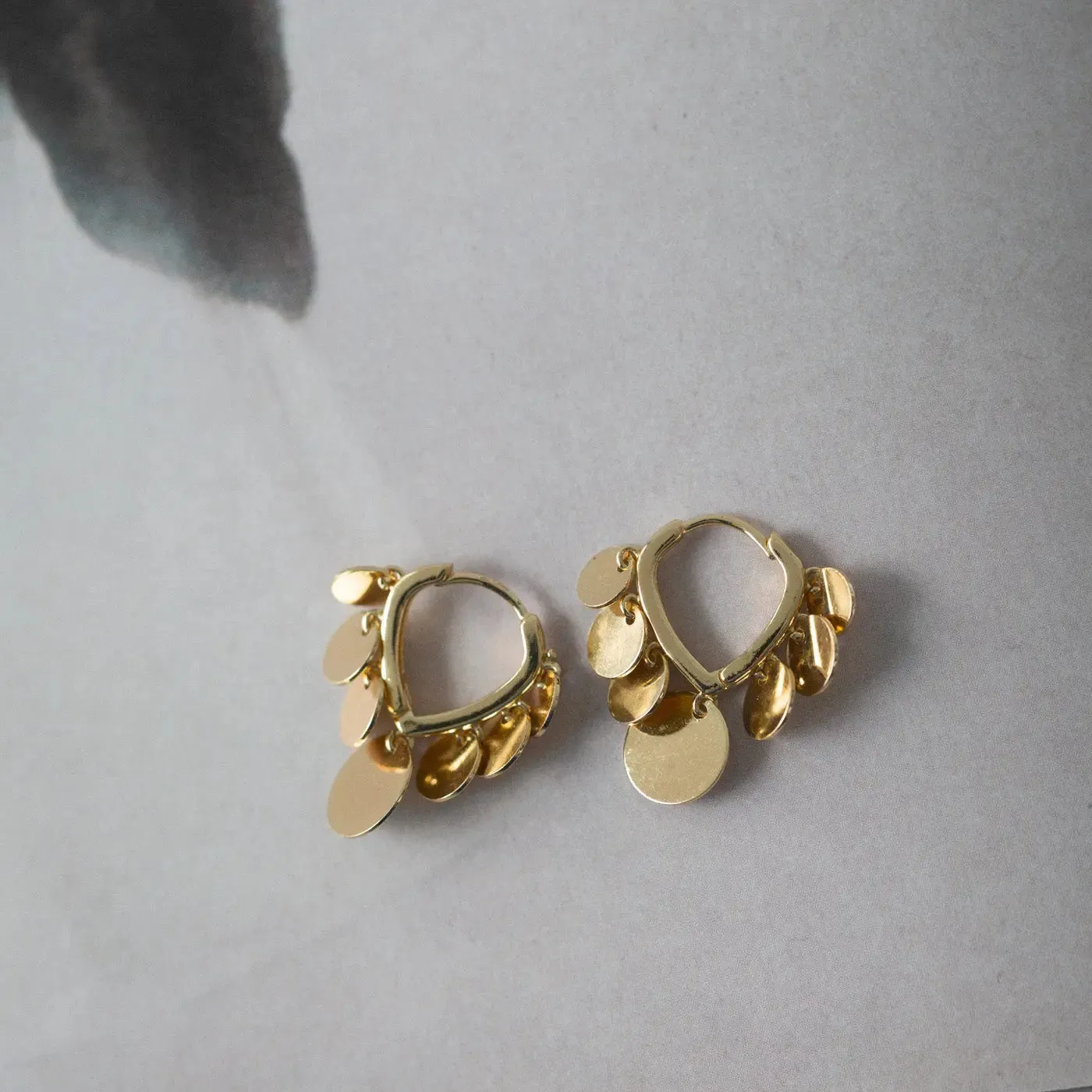 Riya - Coin Hoop Earrings