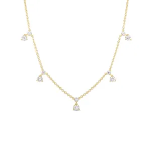 Roberto Coin Diamonds By The Inch Dangling 5 Station Necklace