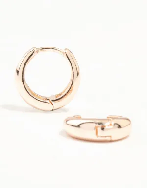 Rose Gold Small Huggie Earrings