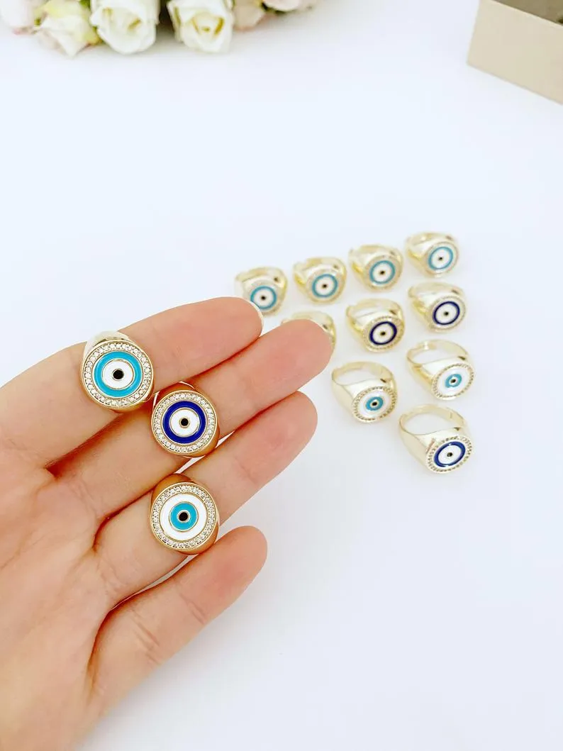 Round Evil Eye Ring