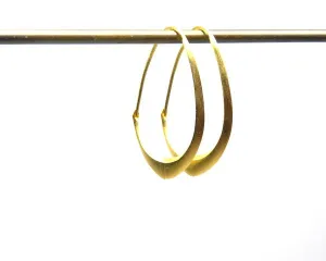 Small Vermeil Facet Hoop Earrings