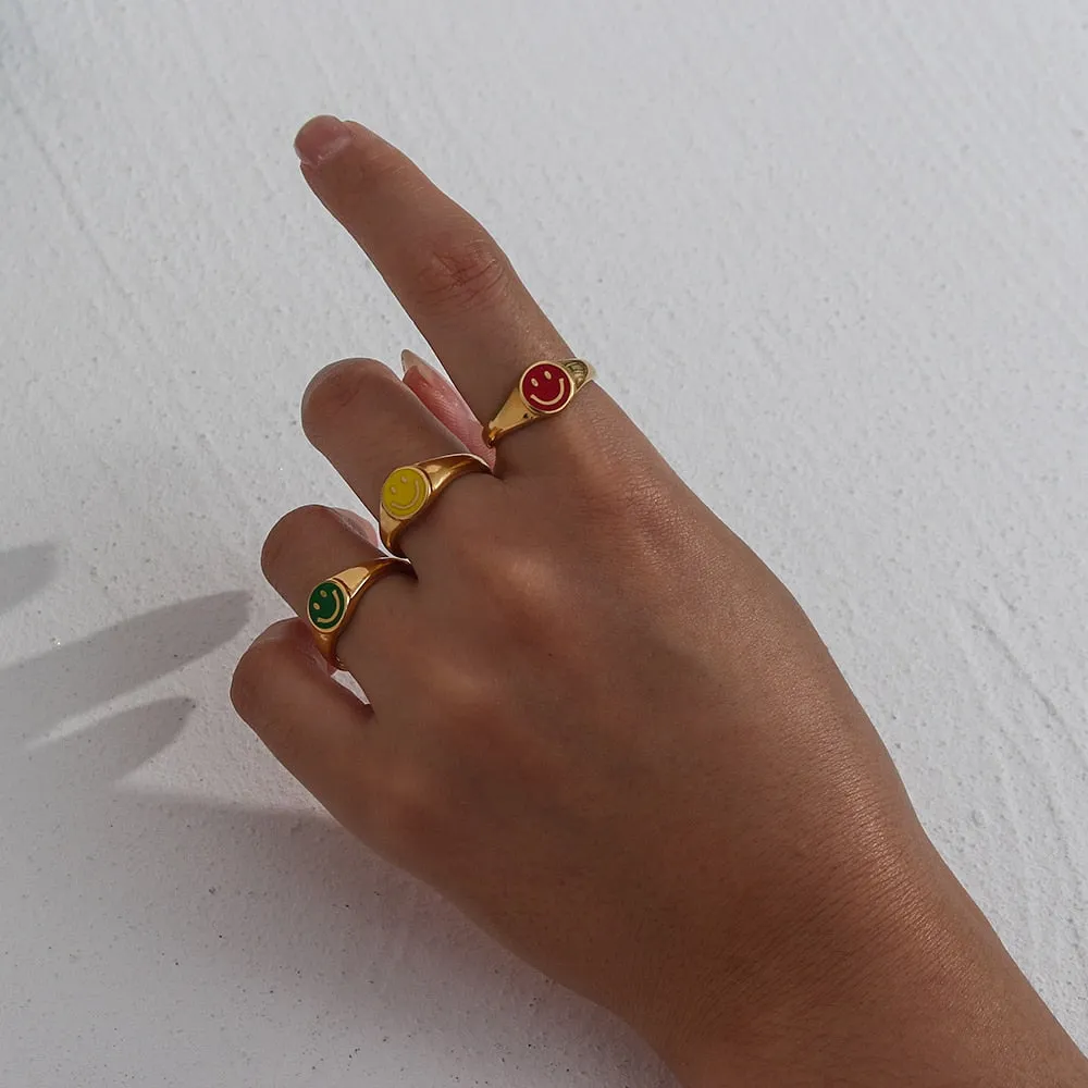 Smiley Face Rings For Women