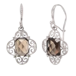 Sophisticated Natural Smoky Quartz Earrings