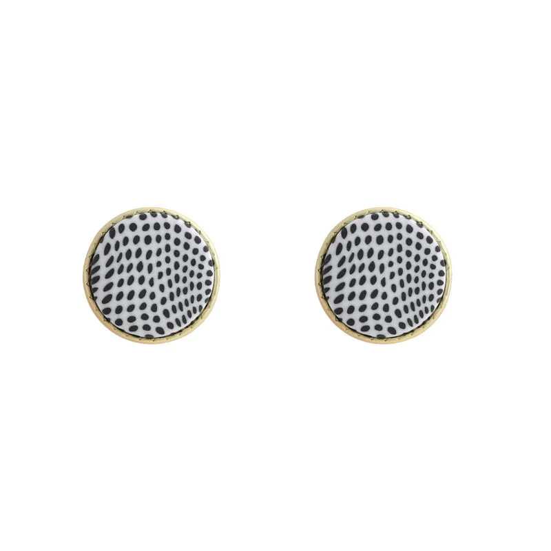 Sophisticated Polka Dots Black and White Statement Earring Collection