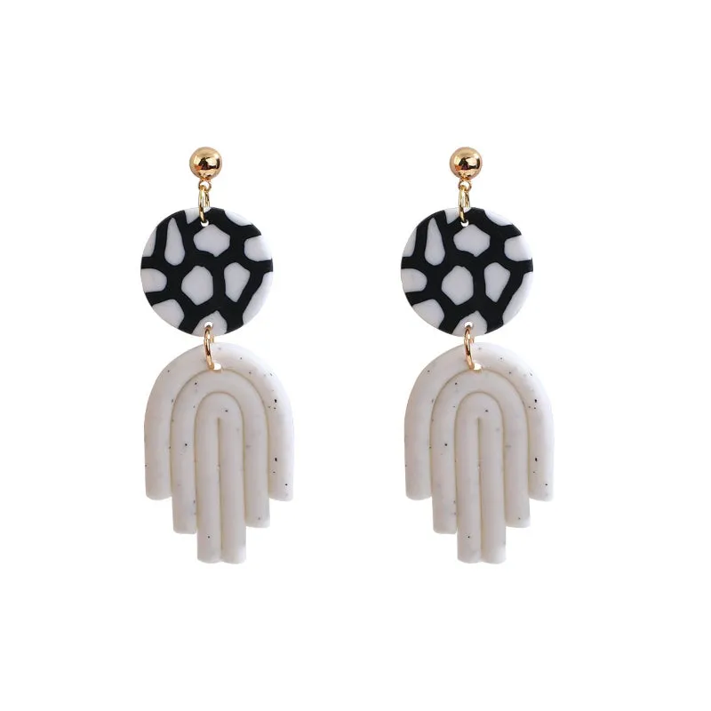 Sophisticated Polka Dots Black and White Statement Earring Collection