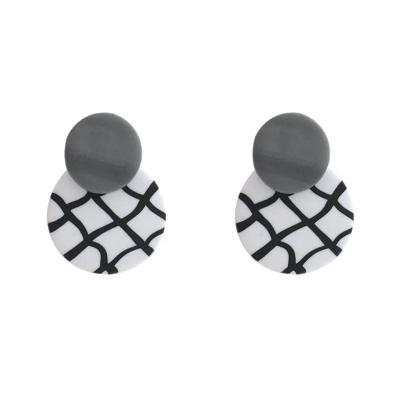 Sophisticated Polka Dots Black and White Statement Earring Collection