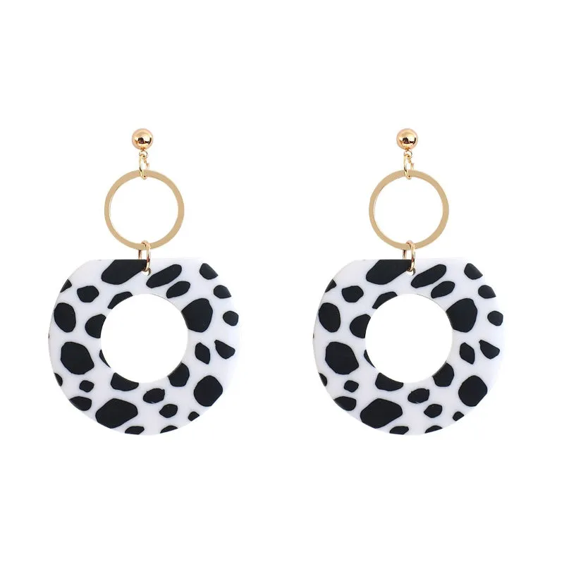 Sophisticated Polka Dots Black and White Statement Earring Collection