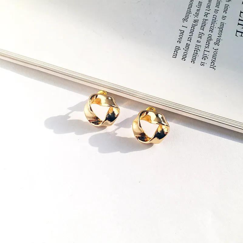 Sophisticated Vienna Verve Metal Stud Earring Set