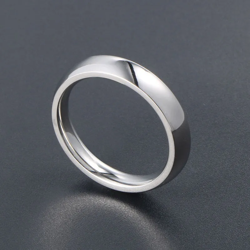 Stylish Titanium Steel Couple Rings for Men and Women - Japanese and Korean Design