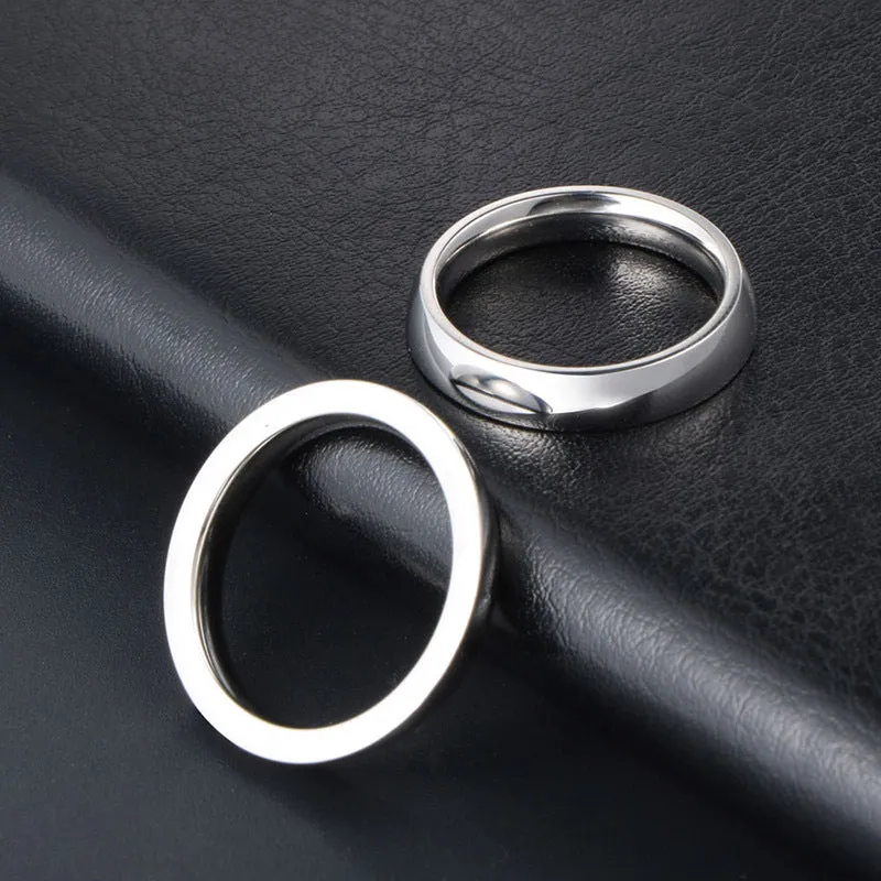 Stylish Titanium Steel Couple Rings for Men and Women - Japanese and Korean Design