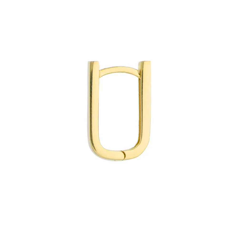 Thin Paper Clip Huggie Earrings