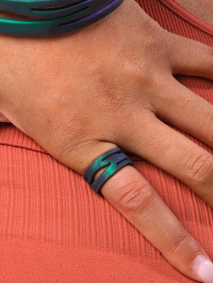 Women's Holographic Zaha Ring