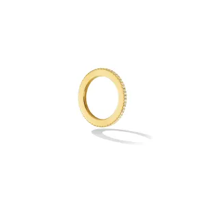 Yellow Gold Solo Stackable Ring with White Diamonds